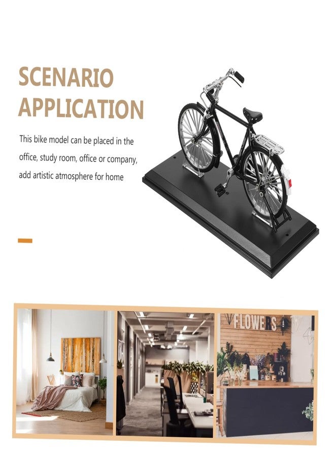 TOPPERFUN Bicycle Model, 8.65x5.11in Mini Bicycle Office Decoration, Home Retro BikeOrnaments, Alloy Vintage Bike Model for Home Bedroom Living Room Office Decoration - Image 3